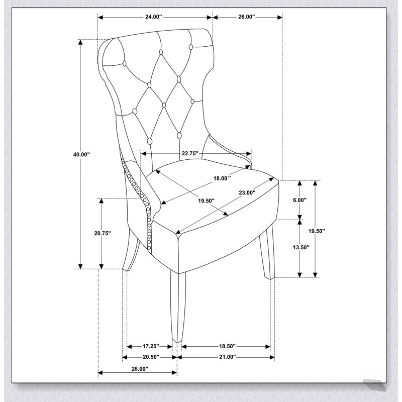 Chaise d'appoint rembourrée Gillian, Beige
