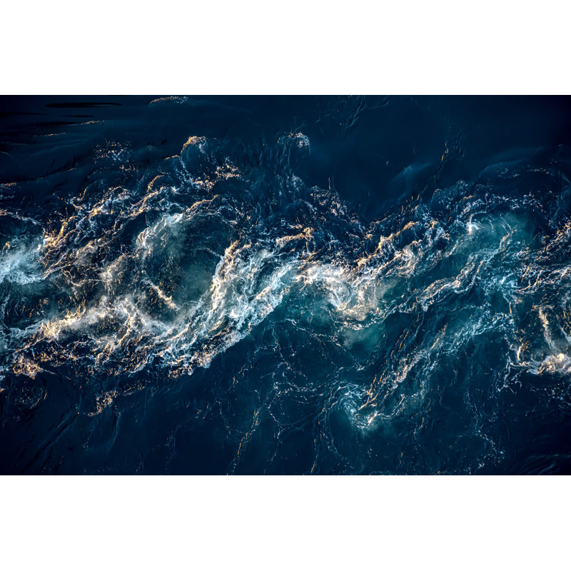 Vagues d'eau par Cookelma - Photographie sur toile tendue, H 32 po x l 48 po