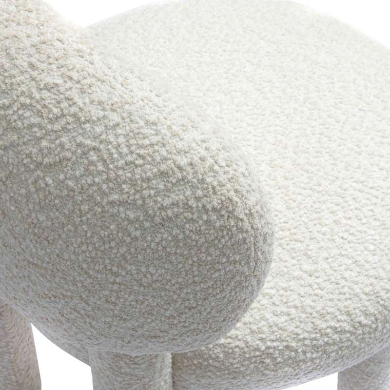 Chaise d'appoint Colgin Boucle, Crème