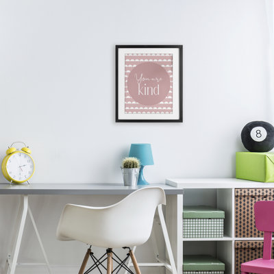 You Are Kind Sentiment Framed Print Under Glass, design by Christine Simpson Art