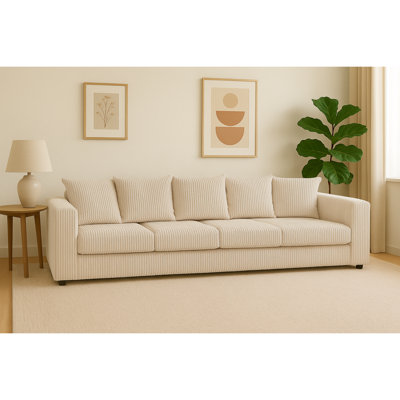 4 Seater Corduroy Sofa