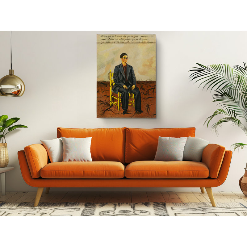 Frida Kahlo Portrait Canvas Print, 36" H x 24" W