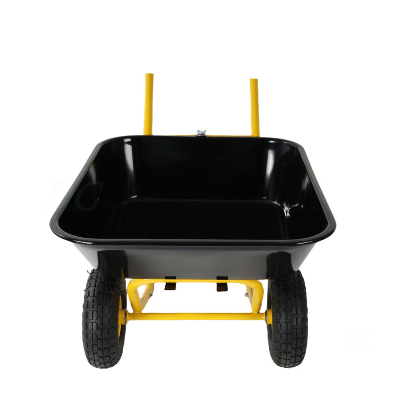 Brouette à deux roues, chariot de jardin, roues pneumatiques de 10 pouces