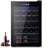 37 Bottle Wine Cooler Freestanding - 4.5 Cu.ft Wine Fridge With Adjustable Temperature Control (32°f-61°f) For Home, Bar, Office - Black