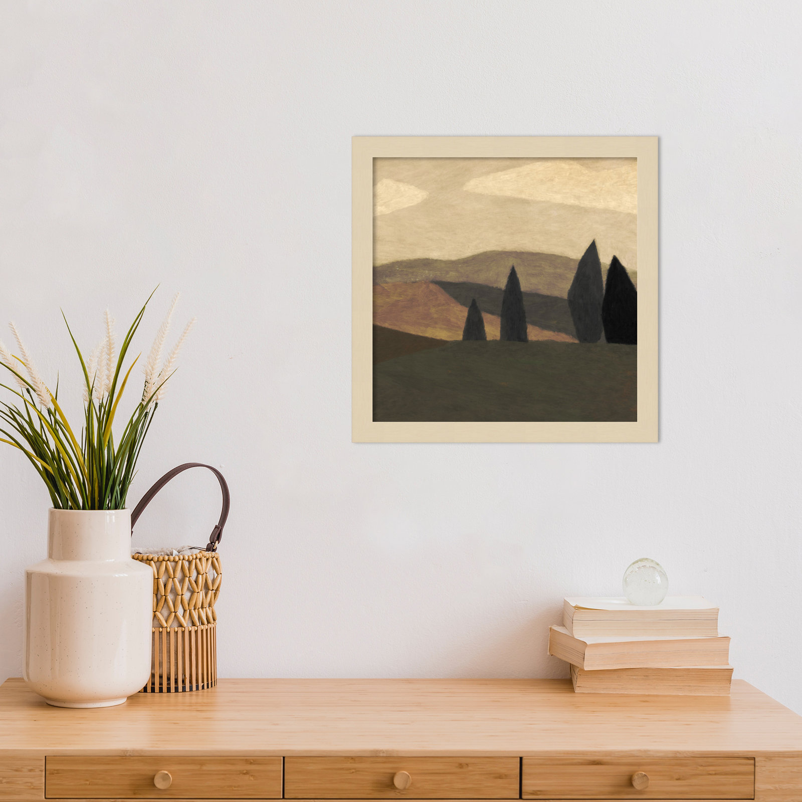 Paysage 2 Print by Dan Hobday, Brown, 13" H x 13" W
