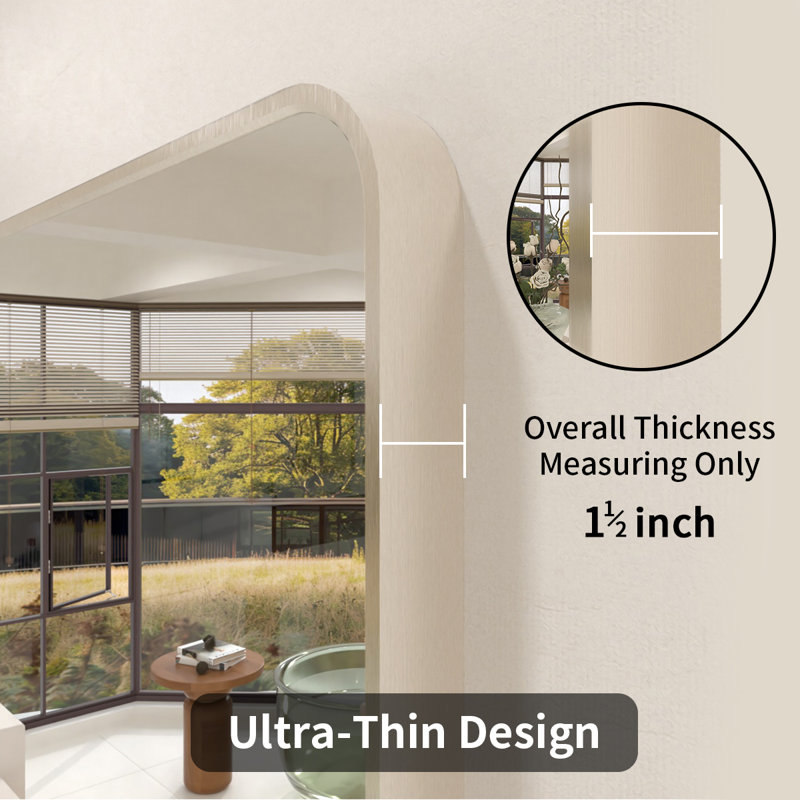 Lucha X P 36 po Miroir de salle de bain H, Brushed Nickel