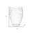 12" Frosted Leaf Pattern Oval Crystal Table Vase