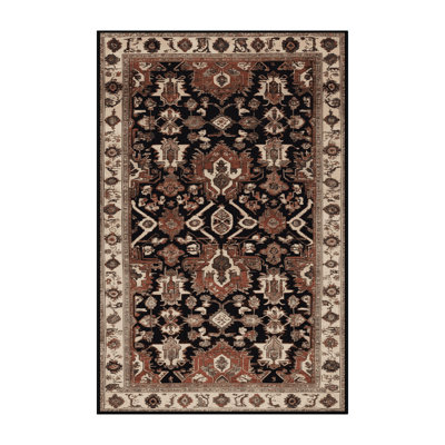 Machine Washable Persian Brown Area Rug