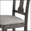 Ensemble de 2 chaises d'appoint à dossier ouvert brun clair et gris patiné