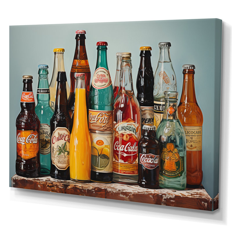 Pop Art 1950S Cocktail Emotion V - Food & Beverage Canvas Prints, H 30 po x l 40 po x P 1,5 po, Toile tendue