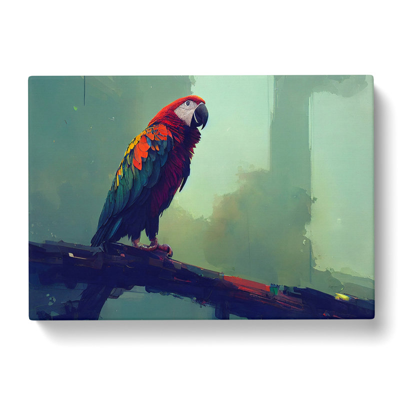 Macaw Parrot Painting - Wrapped Canvas, 35cm H x 50cm W x 3cm D