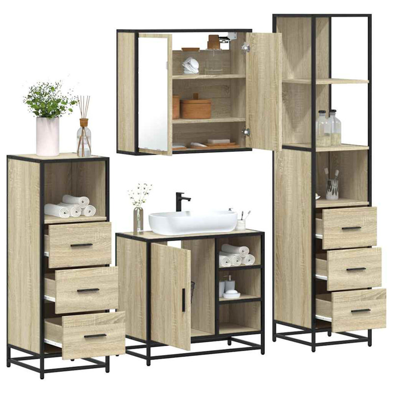 Shenee Bathroom Furniture Suite, Sonoma Oak