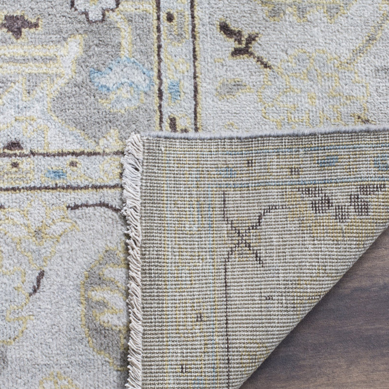 Sultanabad Hand-Knotted Gray Area Rug, Rectangle 9' x 12'