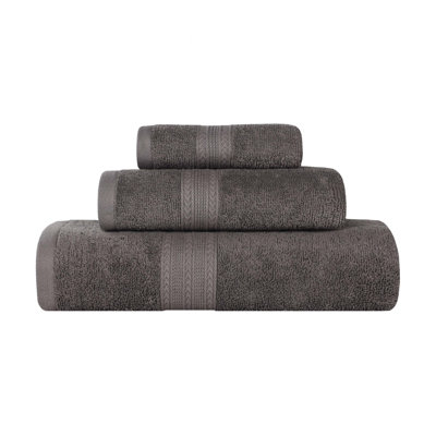 Asleigh 3-Piece Chevron Cotton Towel Set