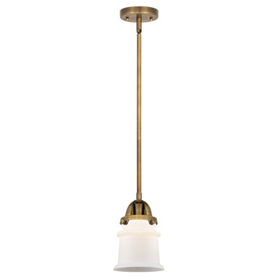 Nouveau 2 - Alvi - 1 Light 5" Stem Hung Mini Pendant - LED Bulb - Black Antique Brass Finish - Clear Shade