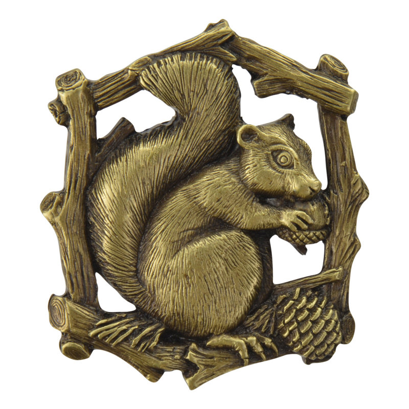 Great Outdoors Novelty Knob, Antique Brass, Left Side