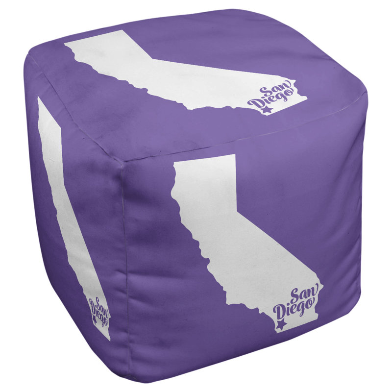 Repose-pieds cube san diego californie, Mauve
