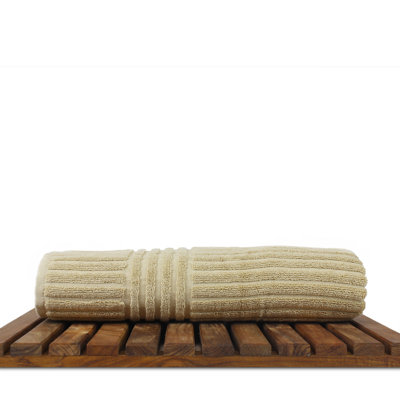 Jaynesha Cotton Super Plush Ribbed Bath Towel