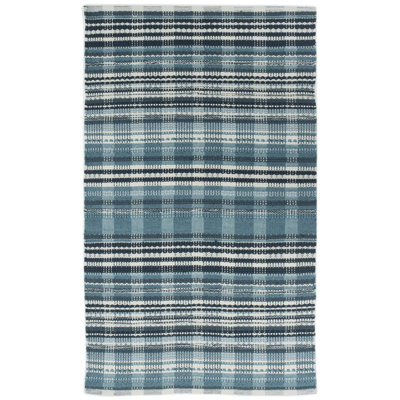 Blue Lakehouse Hand Loomed Area Rug