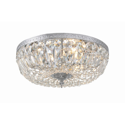 Plafonnier encastré à DEL de style lustre à 3 lumières de 16 po Dawanda