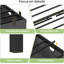  Structure de lit plateforme simple avec 2 grands tiroirs de rangement, lattes en acier robustes, gris foncé et noir