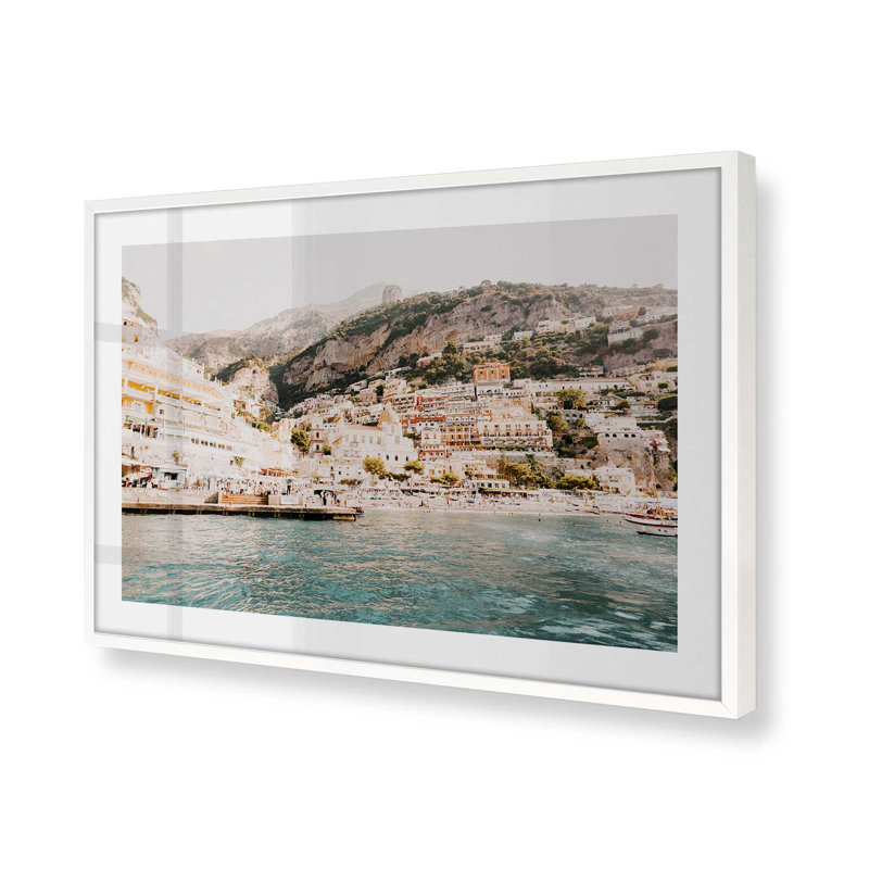 Coastal Splendor, impression roulée, sans cadre, Cadre simple blanc opaque, H 12 po x l 15 po x P 1,25 po