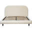 Marlene Off-White Boucle Curved Panel Headboad Platform Bed-72049363