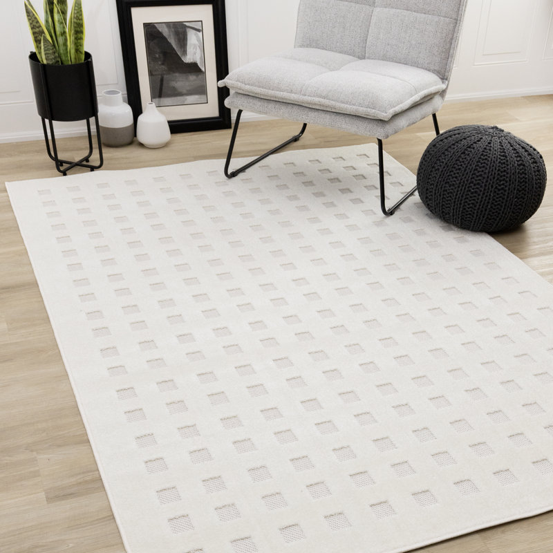 Tapis ivoire Martaveous, Rectangle 6 pi 7 po x 9 pi 6 po