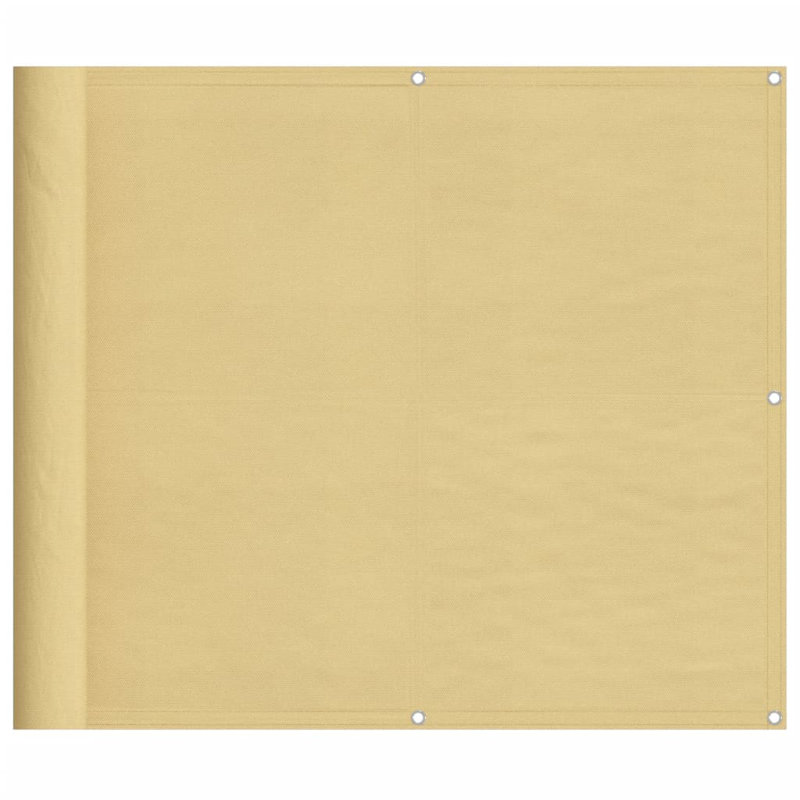 Écran de balcon 100% polyester Vidaxl Oxford, Sable, L 157,5 po x P 35,4 po