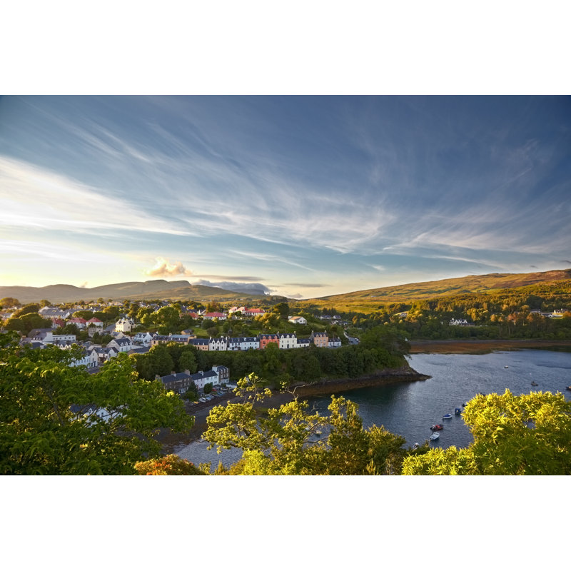 Portree, île de Skye, Écosse - photographie sur toile tendue, H 8 po x l 12 po