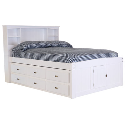 Ornette Solid Wood Bed with Bookcase and 12 Drawers by Birch Lane