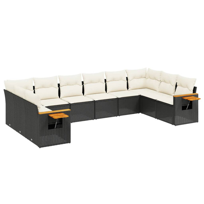 Ensemble de canapé de jardin en rotin PE Vidaxl