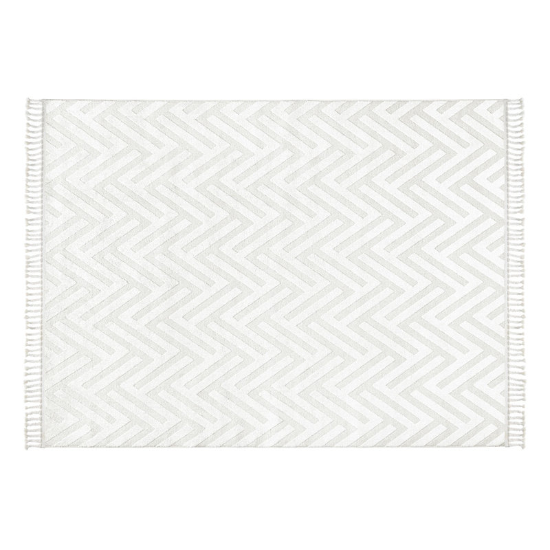 Tapis luxueux crème, 6 x 9,5 pieds | 100% polyester, hauteur des poils de 0,2 po | Tissé à la machine, base en coton / jute, 280 000 fils | Facile d'entretien, nettoyer les taches et passer l'aspirateur | Parfait pour le salon, la chambre à coucher et la salle à manger