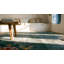Antique Sea Foam Color Minimalist Floral Chinese Art Deco Area Rug