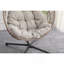 Fauteuil suspendu d'extérieur en forme d'œuf avec support, fauteuil de patio en osier en forme d'œuf, fauteuil à bascule d'intérieur, hamac d'extérieur en forme d'œuf, gris lin-610621002-610621005