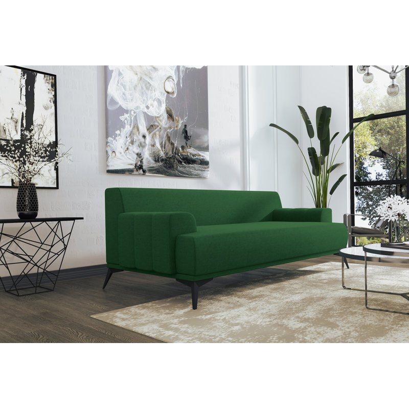 Waldo 2 Seater Loveseat, Green, 77cm H x 166cm W x 95cm D