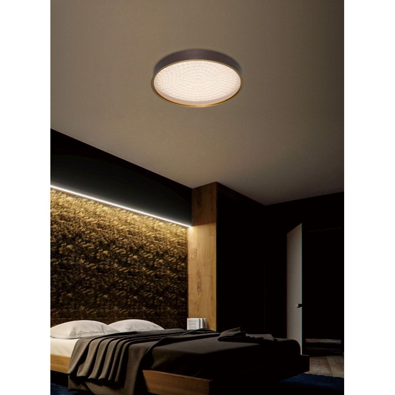 Rifet LED Flush Mount, Deep Taupe