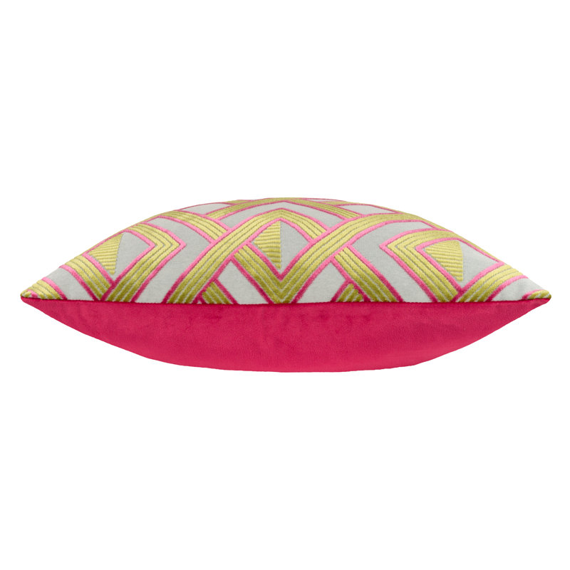 Henley Geometric Square Cushion, Green