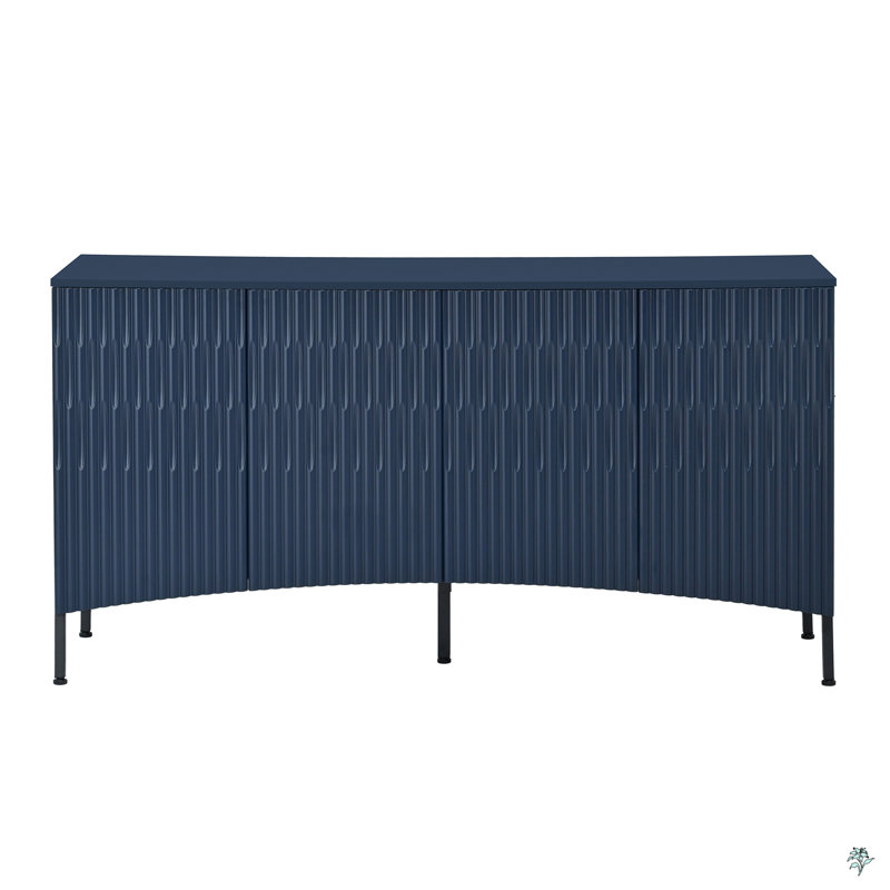 4-Door Storage Cabinet, Navy Blue