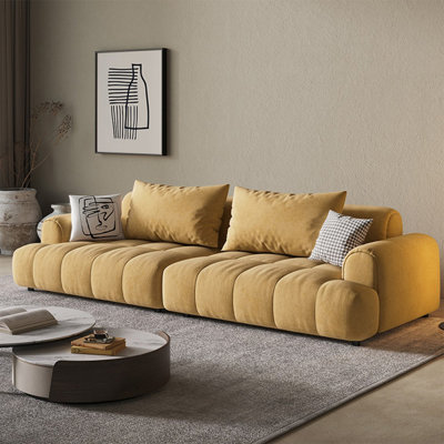 Coussin modulaire jaune 100% polyester