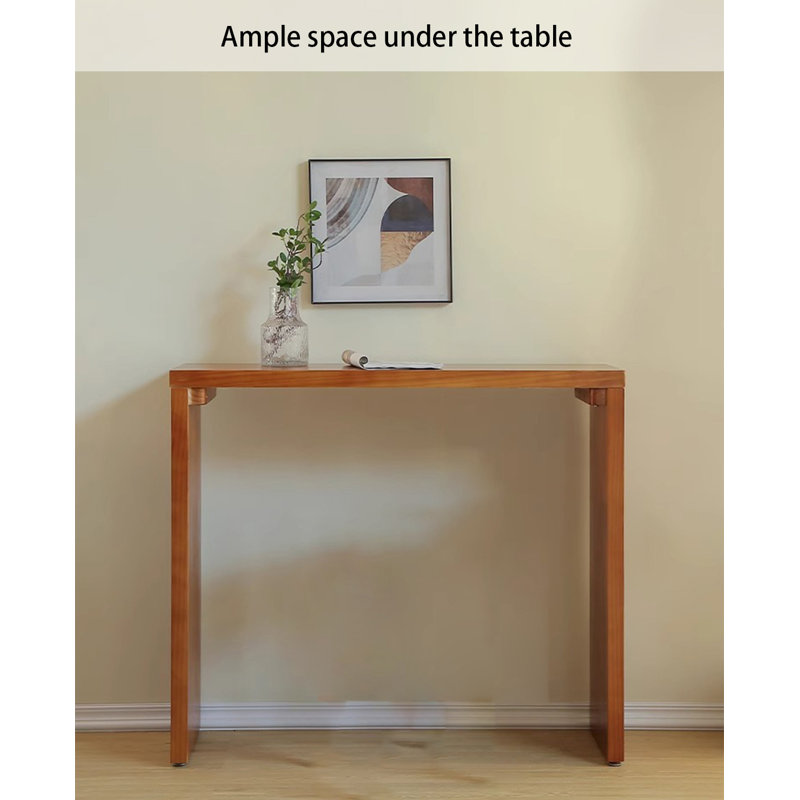 Table de bar longue en bois massif de style médiéval, H 41,34 po x L 47,24 po x l 15,75 po