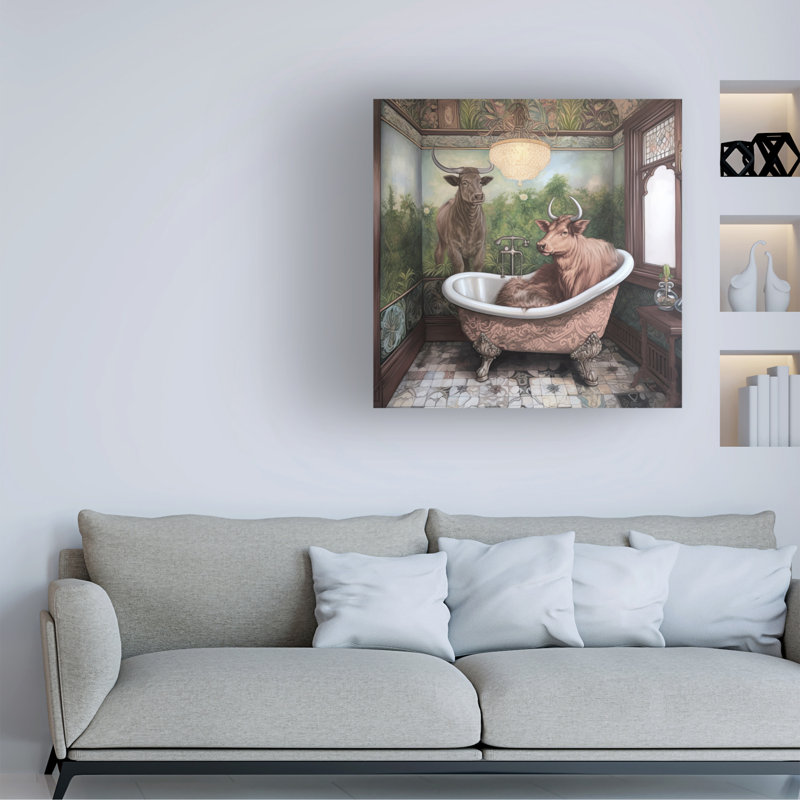 Art sur toile Sasha Bathtime 11, H 14 po x l 14 po