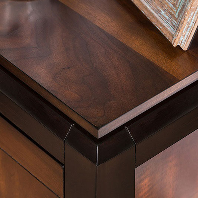 Table de chevet Acacia noyer 1pc seulement