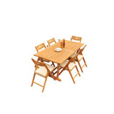 Surfliner Outdoor 7 - Piece Teak Dining Set