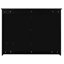 Armoire de salle de bain murale noire 36 "avec tablette - miroir de rangement moderne ajustable