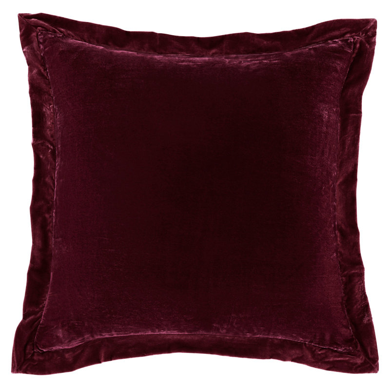 Taie décorative à brides européennes Stella, Rouge grenat