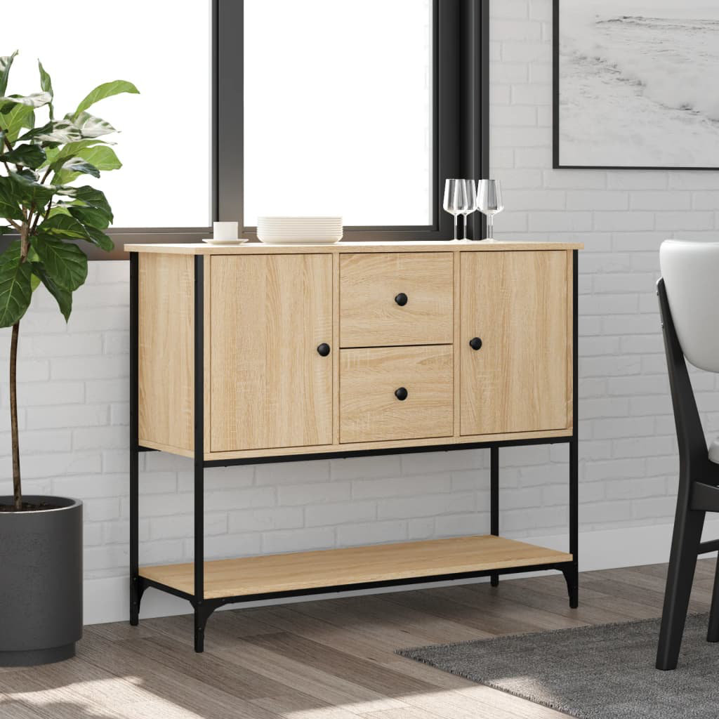 Vidaxl Sideboard Brown Oak 100X36x85 Cm Engineered Wood