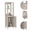 Armoire à linge Jannès, deux tablettes ouvertes, porte simple