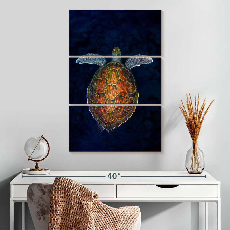 Brampt Turtle In The Abyss, 32'' H x 20'' W