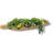 Walnut Grove Faux Succulent Arrangement | Leaf-Shaped Wood Vase, Rustic Modern Centerpiece